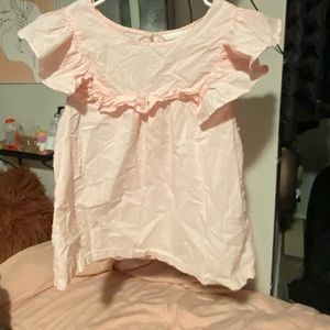 Pink frilly top